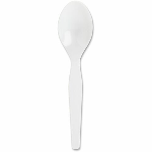 Genuine Joe Heavyweight White Disposable Spoons, 4000/CT, GJO10432CT