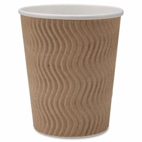 Genuine Joe Rippled Hot Cup, 8-oz., Brown, 500/CT, GJO11255CT