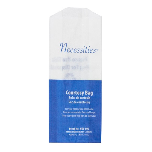 HOSPECO NEC-500 Feminine Hygiene Convenience Disposal Bag, White, 500/Carton