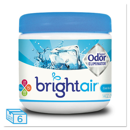 Bright Air Super Odor Eliminator, Cool & Clean, 14oz, 6/CT, BRI900090CT