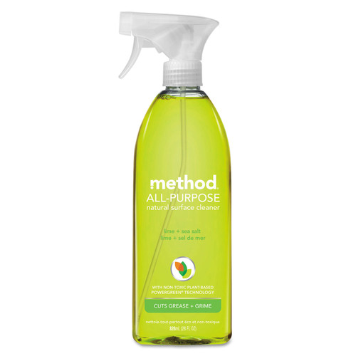 Method All Surface Cleaner, Lime and Sea Salt, 28 oz Bottle, MTH01239EA