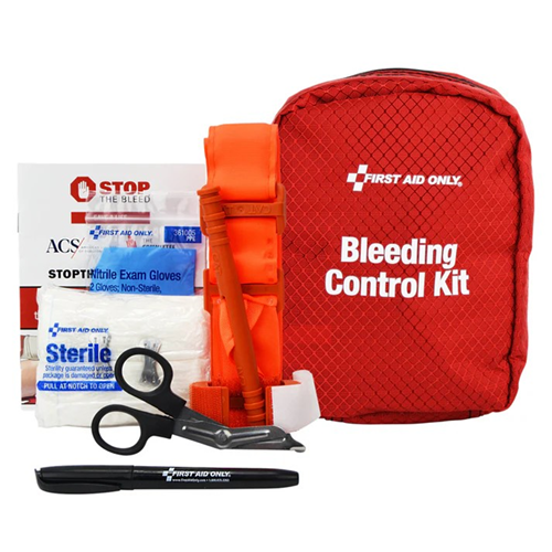 First Aid Only Bleeding Control Kit for CA Regulation AB2260, Fabric Pouch, 91520