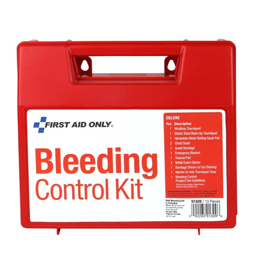 First Aid Only Bleeding Control Wall Station Deluxe Kit, 91309