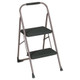 Cosco 2-Step Folding Stool, 22" Spread, Black/Gray, CSC11308PBL1E