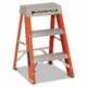 Louisville Ladder Fiberglass Heavy Duty Step Ladder, 26" Working Height, 300 lbs Capacity, 2 Step, Orange (FS1502)