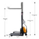 Apollolift A3008 Semi-Electric Straddle Stacker 2200 lbs, 118" Lift with Adj. Forks