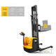 Apollolift A3029 Fully Powered Straddle Walkie Stacker 3300 lbs Cap.177"Lift