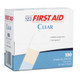 Dukal Clear Adhesive Bandages 1" x 3", 100/Box, 12 Boxes/Cs, 1490033