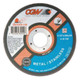 CGW Abrasives Cut-Off Wheel, Type 1, 4 1/2 in Dia, .045 in Thick, 36 Grit Alum., Oxide 25 Pack (421-35514)