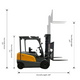 Apollolift Full Electric 4 Wheel Forklift 6600 lbs, 197" Lift, A4014
