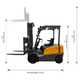 Apollolift Full Electric 4 Wheel Forklift 5500 lbs, 197" Lift, A4004