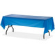 Genuine Joe Plastic Rectangular Blue Table Covers, 108" x 54", 24, 6/Pk, 4 Pks/CT, GJO10325CT