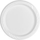 Genuine Joe Reusable Plastic Plates, 6", White, 125/Pk, 8 Pks/CT, GJO10327CT