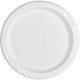 Genuine Joe Reusable Plastic White Plates, 9", 125/Pk, 4 Pks/CT, GJO10329CT