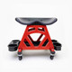 Ergonomic Rolling Chair with Tool Organizer Shelf, 23" x 14" x 17", Red / Black, 1/Pk