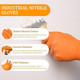 Guardall HD 8 Mil Orange Nitrile Industrial Gloves, Diamond Texture, 500/Bucket, B9150D