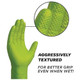 Guardall HD 8 Mil Green Nitrile Industrial Gloves, Diamond Texture, 500/Bucket, B9250D