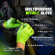 Guardall HD 8 Mil Green Nitrile Industrial Gloves, Diamond Texture, 500/Bucket, B9250D