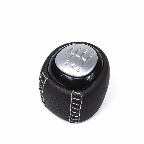 XT-Series Gear lever shift knob White Stitches 9-3 II 5-speed