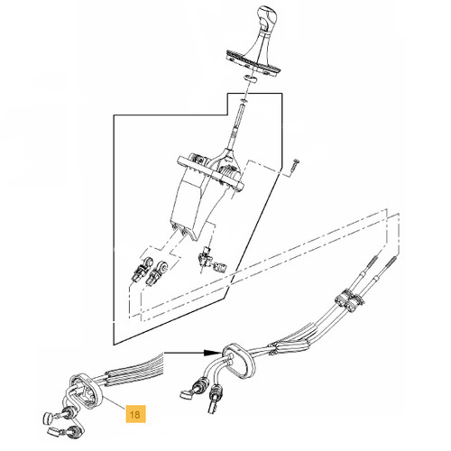OEM Manual Gear Selector Cables Opel Zafira C F40 6 Speed
