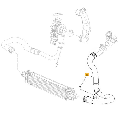 Outlet Hose Pipe OEM Opel 1.7CDTi