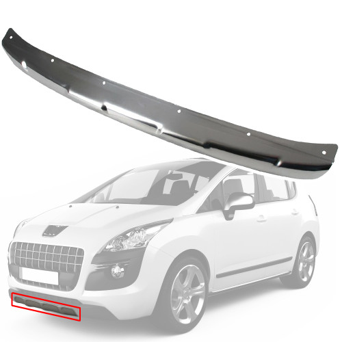 OEM Front Bumper Lower Trim, Chrome, Peugeot 3008 09-16