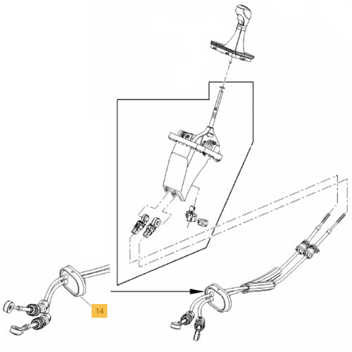 OEM Manual Gear Selector Cables Opel Zafira C M32 6 Speed
