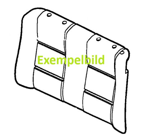 Upholstery Backrest Black/Grey 9-3 CV (105082896)