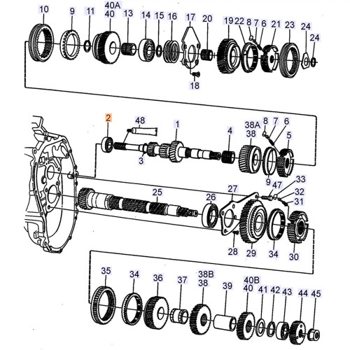 Roller bearing Saab 900/9000/9-3/9-5, 2 (OEM