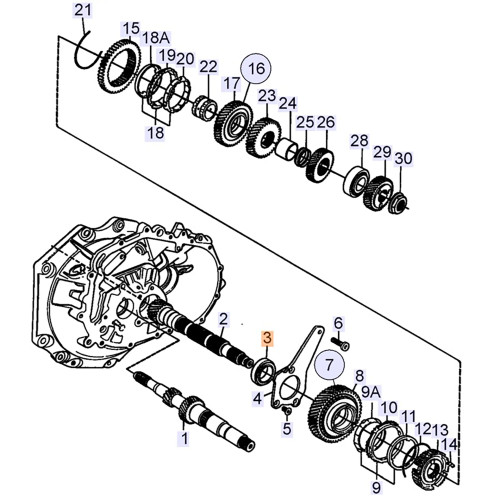 Roller bearing Saab 900/9000/9-3/9-5, 3