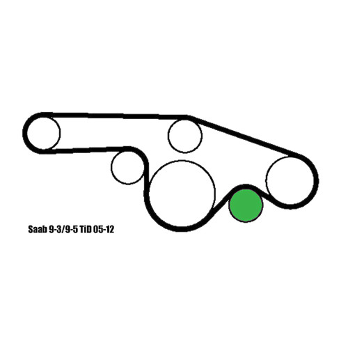 Idler Pulley Grooved, Saab 9-3/9-5 1.9TiD