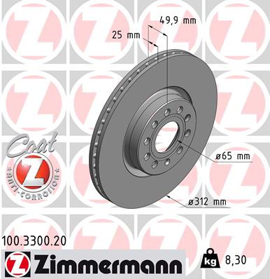 Brake Disc Front VAG 312mm 1ZK