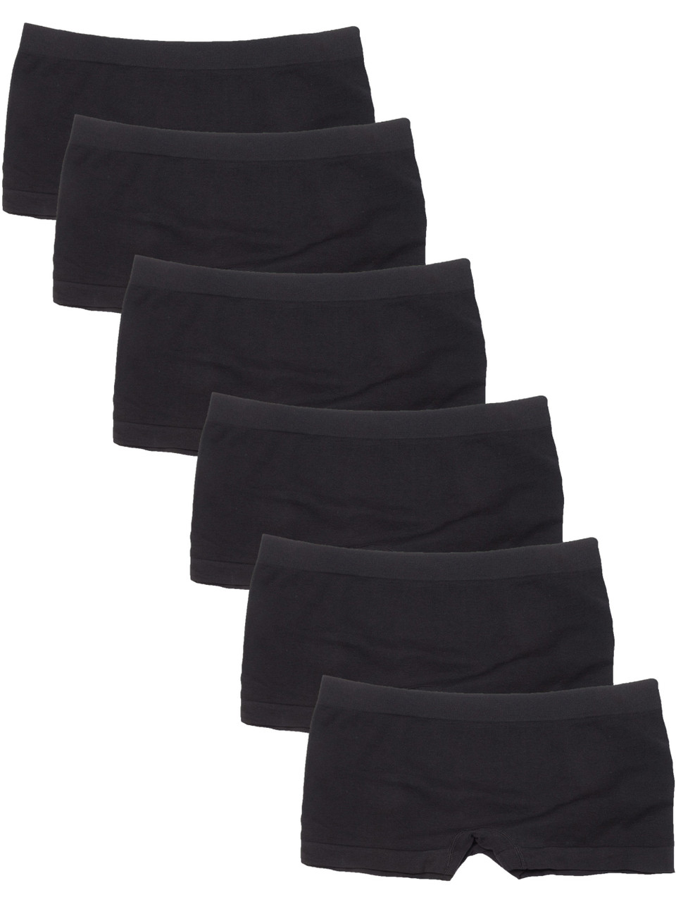 90% Nylon & 10% Spandex Black Color Boy Short Panties at Rs 70/set in Surat