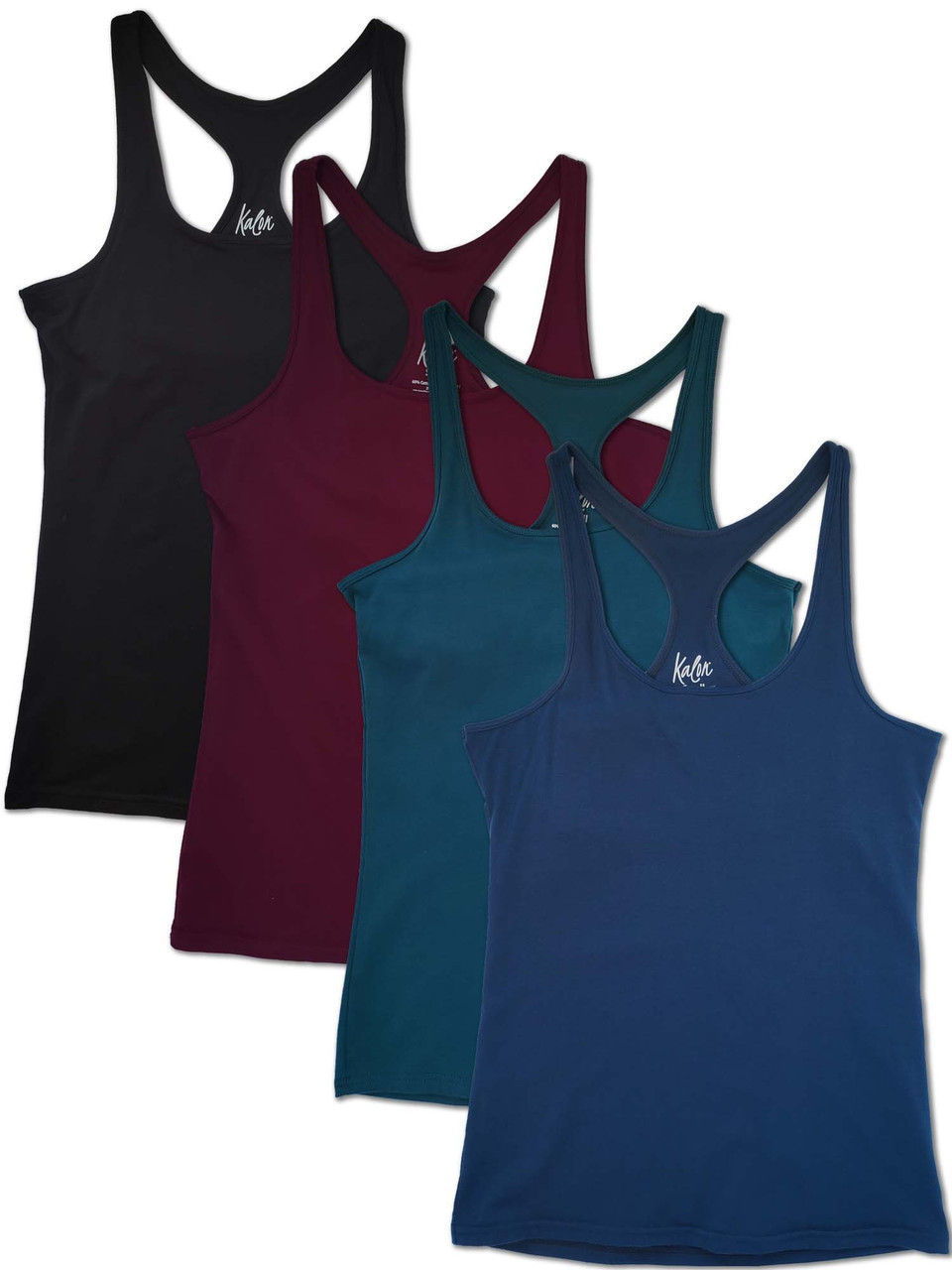 Women's Scoop Neck Tight Sport Camisole With Shelf Bra Racerback