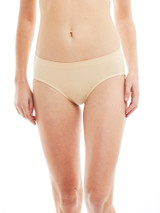 Kalon 6 Pack Women's Nylon Spandex Thong Underwear, Almond, XX