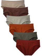 6 Pack Hipster Brief Nylon Spandex Underwear - Kalon Clothing