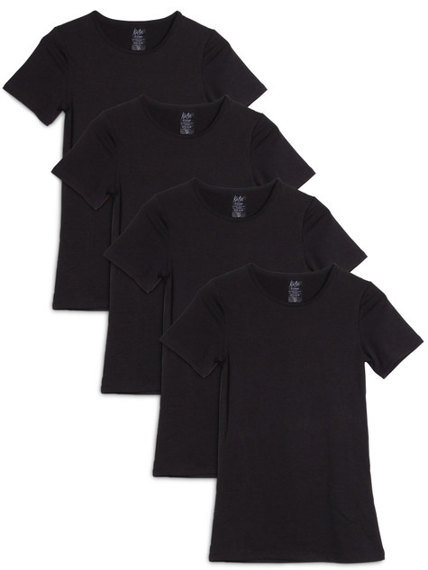 4-Pack Crew Neck T-Shirt Square Tag