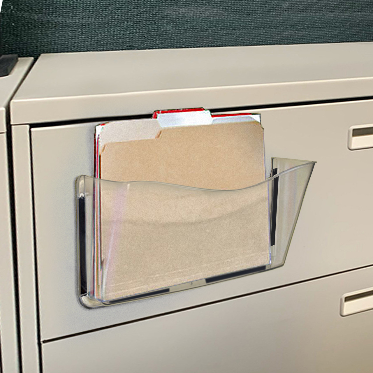 Clear Plastic Wall Mount File Holder with 4Pack