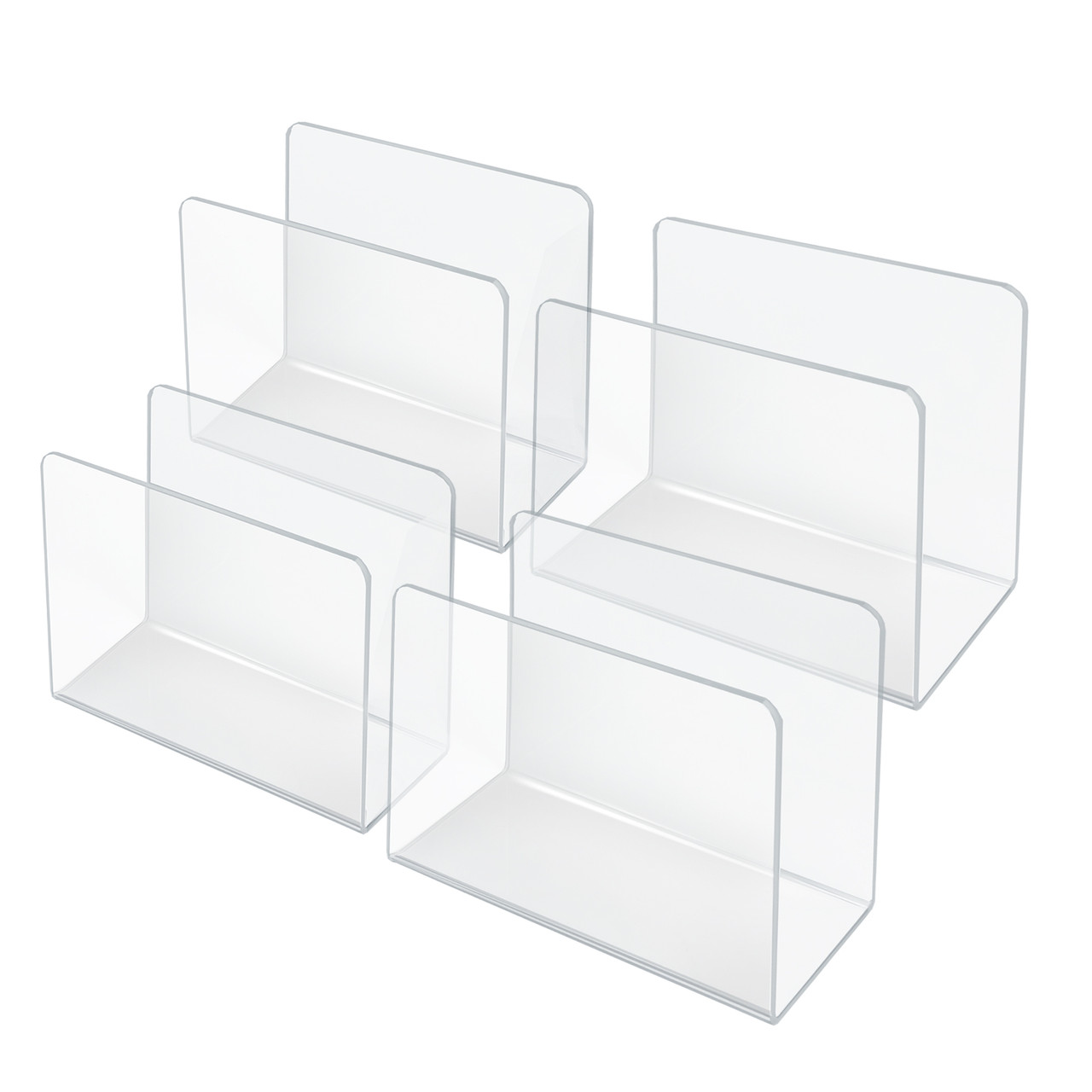 Clear Acrylic Desk File Holder- Medium - Azar Displays