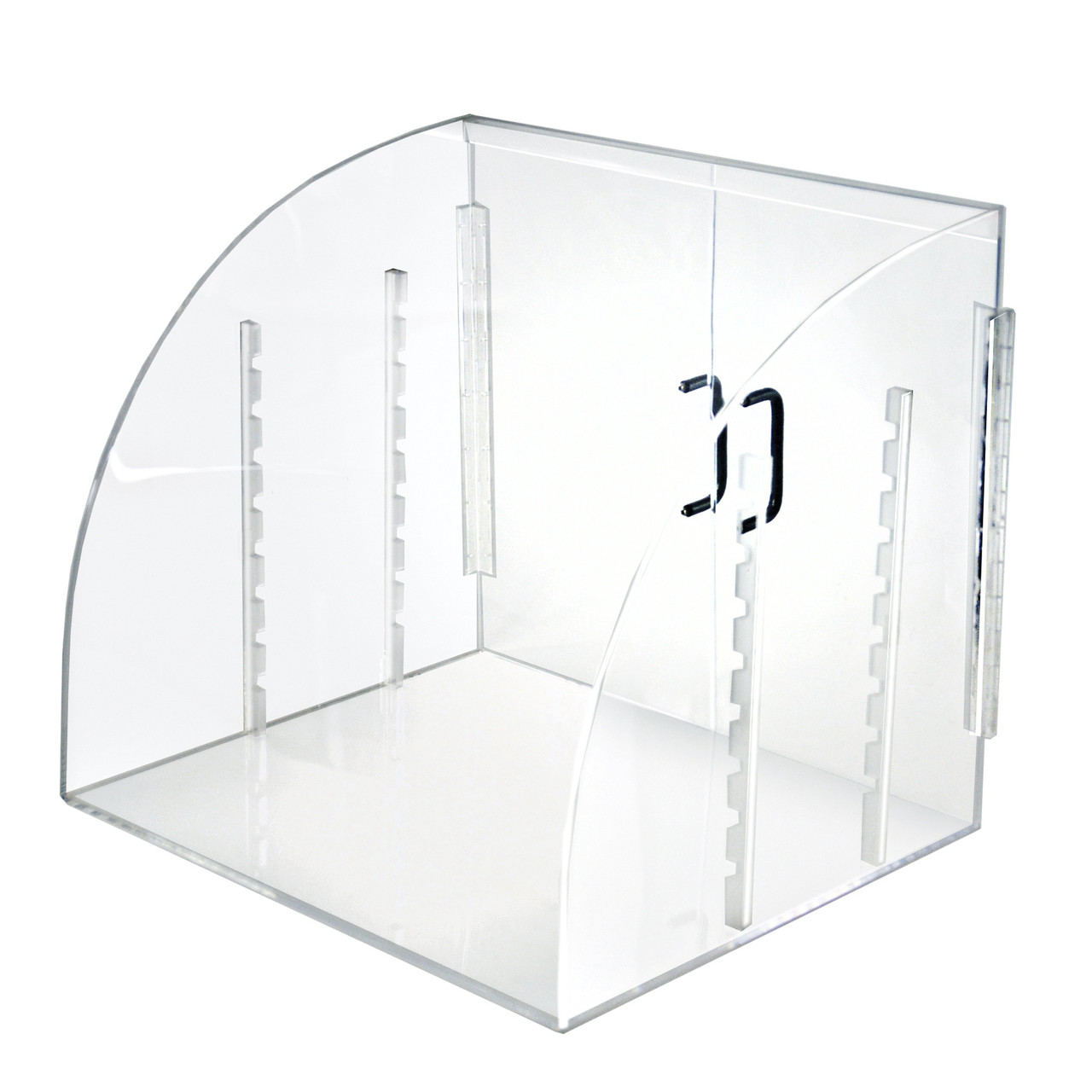 CLOSEOUT: Acrylic Food Display Case with Front and Back Spring-Hinged ...