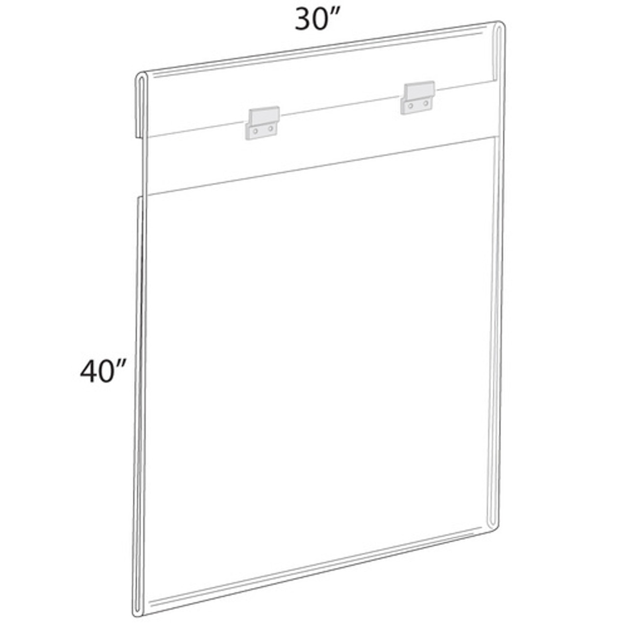 Wall Mount Frame with Closed Sides - 8.5 x 11