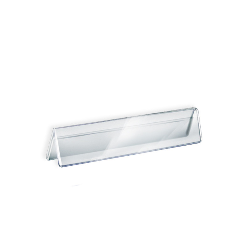 Two Sided Tent Style Clear Acrylic Sign Holder and Nameplate, Size