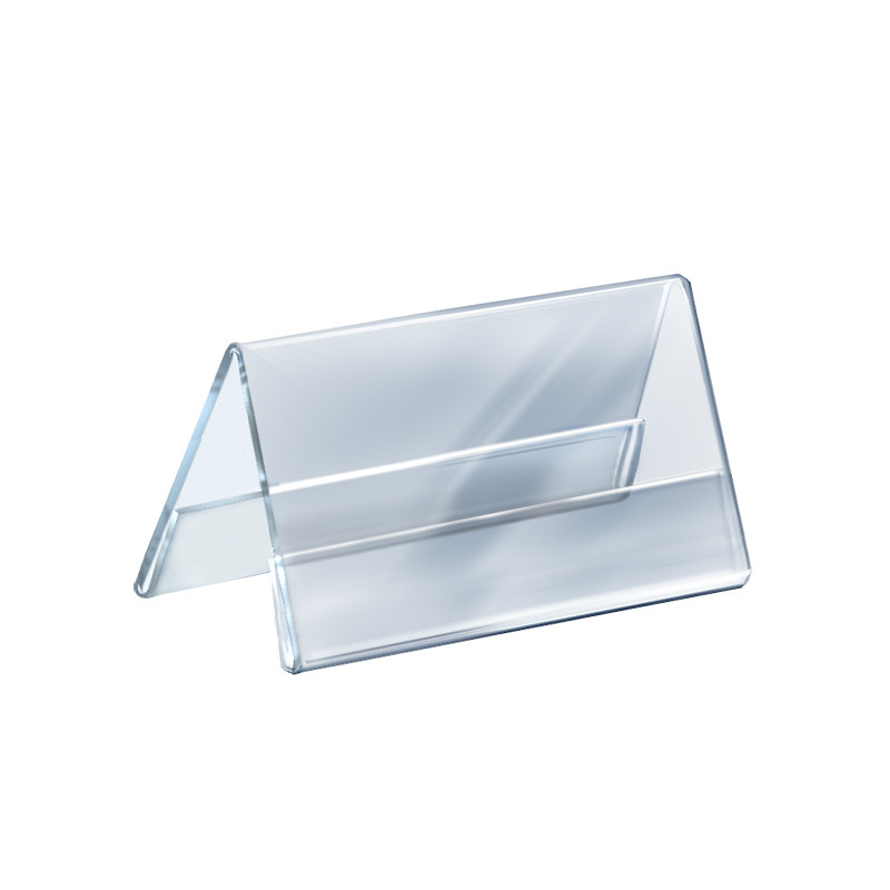 Two Sided Tent Style Clear Acrylic Sign Holder and Nameplate, Size