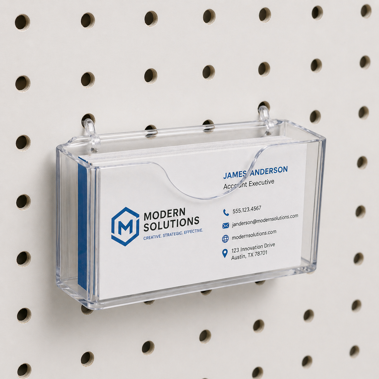 Presentation Card.。.:⋈* Business Card and Gift Card Pocket Holder for Pegboard or Slatwall