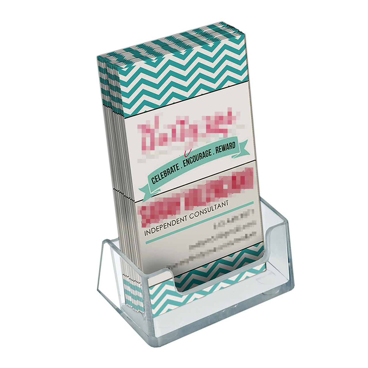 Clear Acrylic Vertical Business Card Holder Display for Counter(10-Pack)