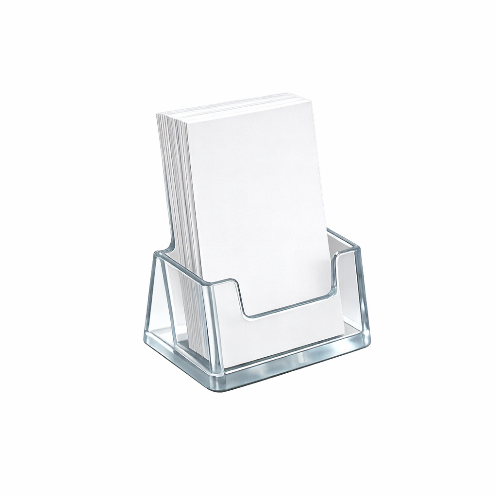 Vertical Clear Business Card and Gift Card Holder Countertop Stand - Fits  Standard Business Card, 10-Pack