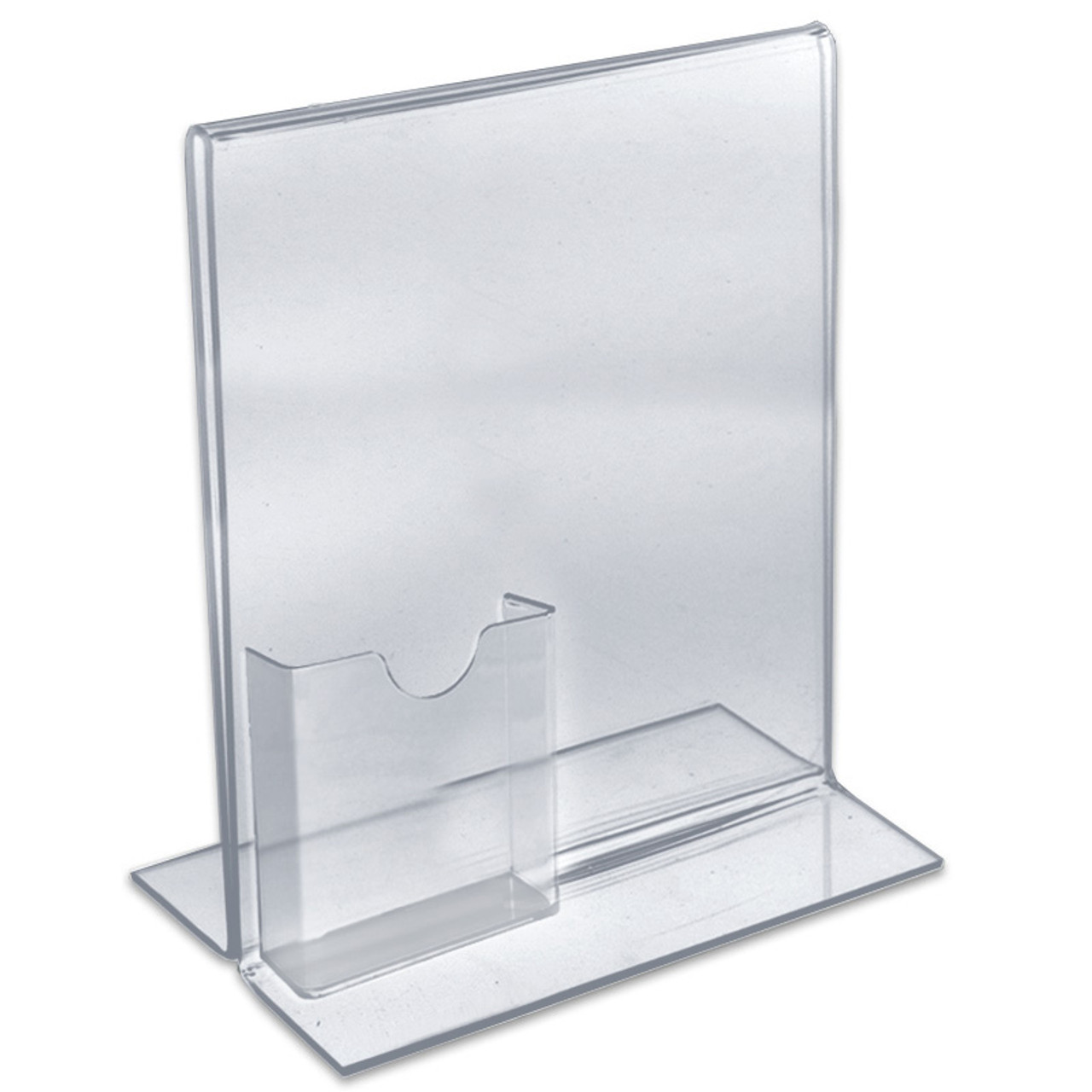 Azar Displays Acrylic Sign Holders With Adhesive Tape, 11 x 8 1/2, Clear,  Pack Of 10