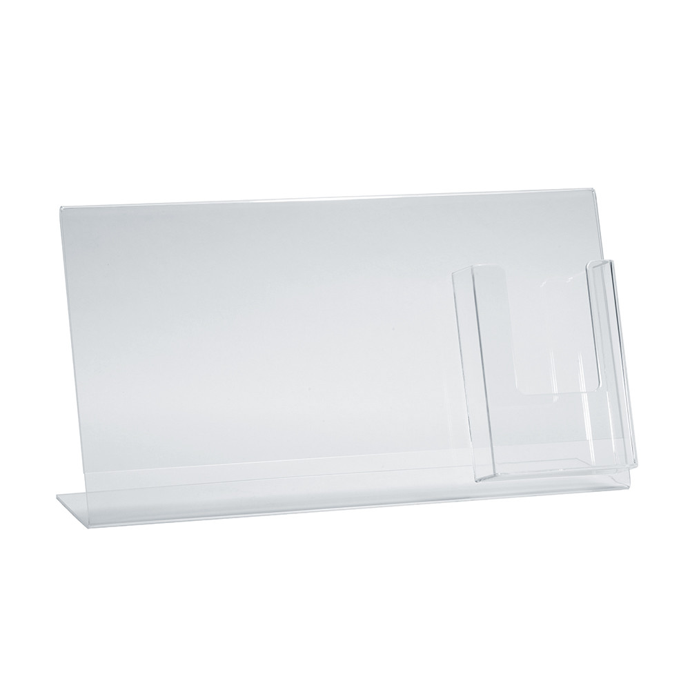L-Shaped Sign Holder w/ Trifold Pocket: 11