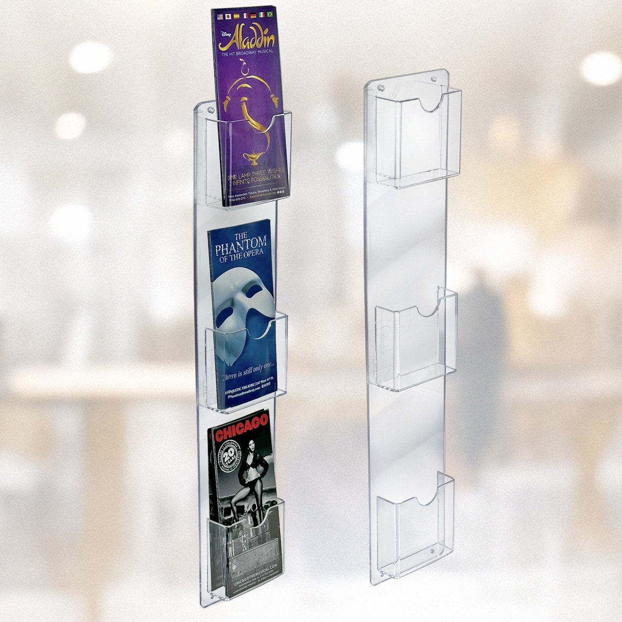 3 Espositori Da Parete A4 Per Brochure E Riviste – Porta Depliant Wholesale POS W230