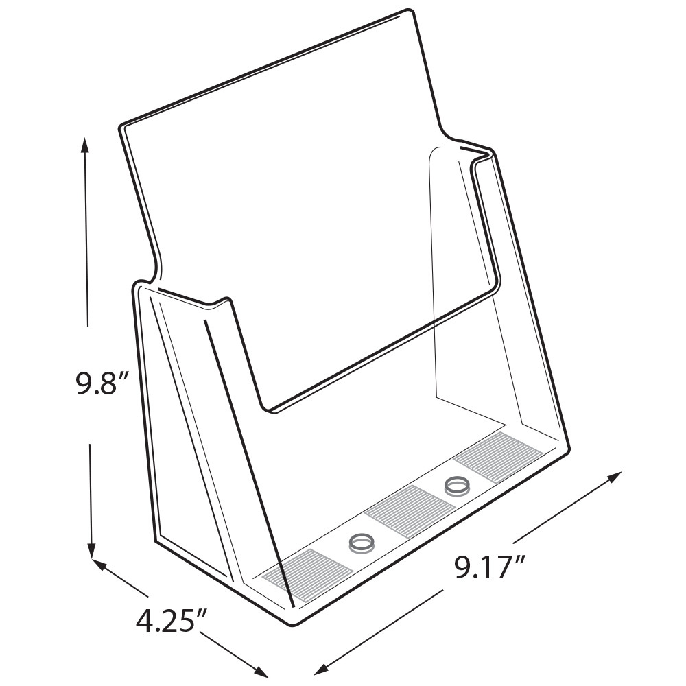 Letter Sized Brochure Holder, 2Pack Azar Displays